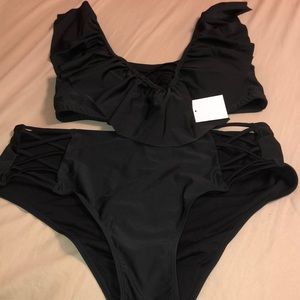 BNWT 2-piece caged detail swimsuit
